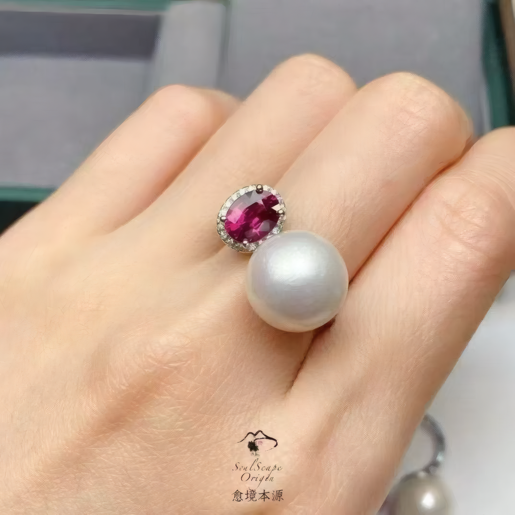 Pearl pomegranate ring