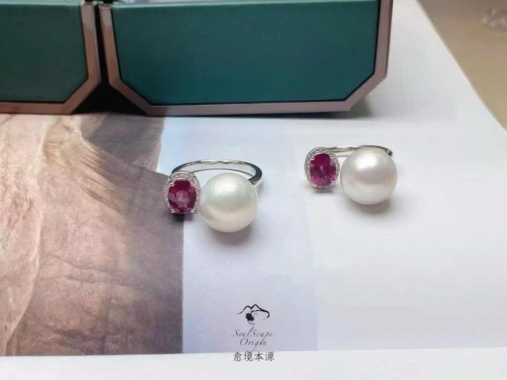 Pearl pomegranate ring